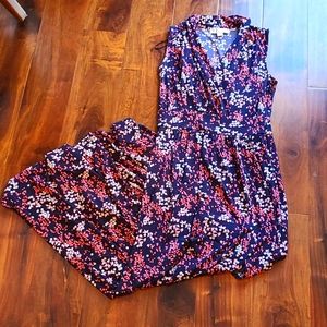 Michael Kors Carnation Print Maxi dress with slit